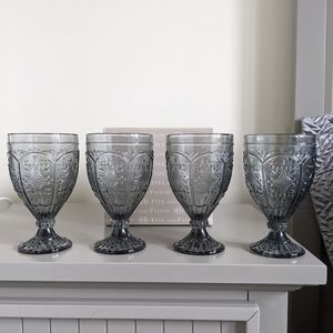 New Fitz and Floyd Trestle Goblets, Set of 4